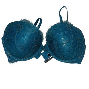Victoria’s Secret push-up Teal Lace Bra